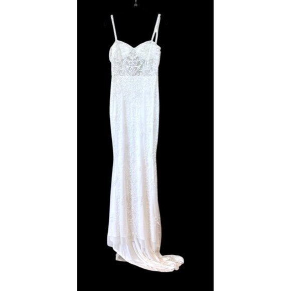 Lulu's Women's Momentous Love Mesh Dress White Bustier Size S NWT - Picture 4 of 8